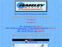 Tablet Screenshot of hanleymarine.com